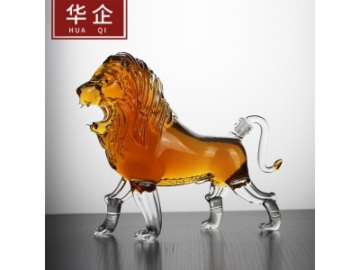 河间华企吹制玻璃酒瓶飞机酒瓶定制玻璃酒瓶动物泡酒器厂图5