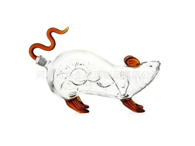 河北华企手工艺吹制玻璃酒瓶高硼硅玻璃工艺酒瓶定制玻璃泡酒瓶厂家图2