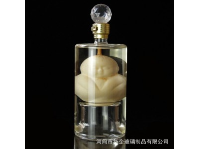 河北华企吹制十二生肖龙酒瓶高硼硅玻璃泡酒瓶定制玻璃酒瓶包装厂家图2