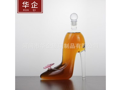 河北华企吹制高跟鞋酒瓶高硼硅玻璃工艺酒瓶动物酒瓶玻璃酒瓶包装厂图3
