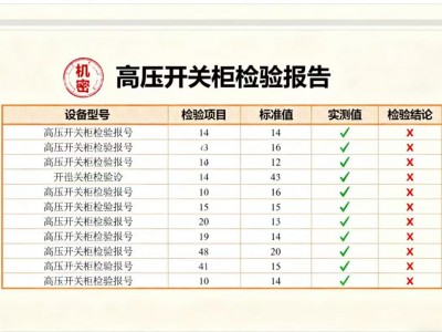 高低压开关柜检验报告
