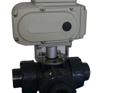 电动PVC三通球阀图1