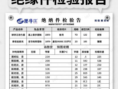 绝缘产品的重要检测报告——绝缘件检验报告