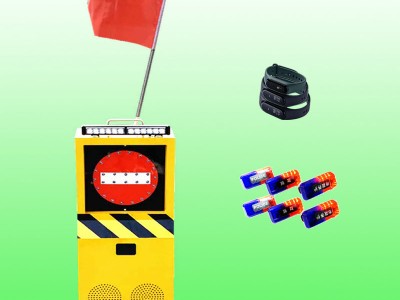 包头市雷达感知声光摇旗机 高速养护声光摇旗报警器包邮图2