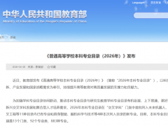 重磅！教育部2026本科专业新增38个新专业！中小学生家长必须警惕！